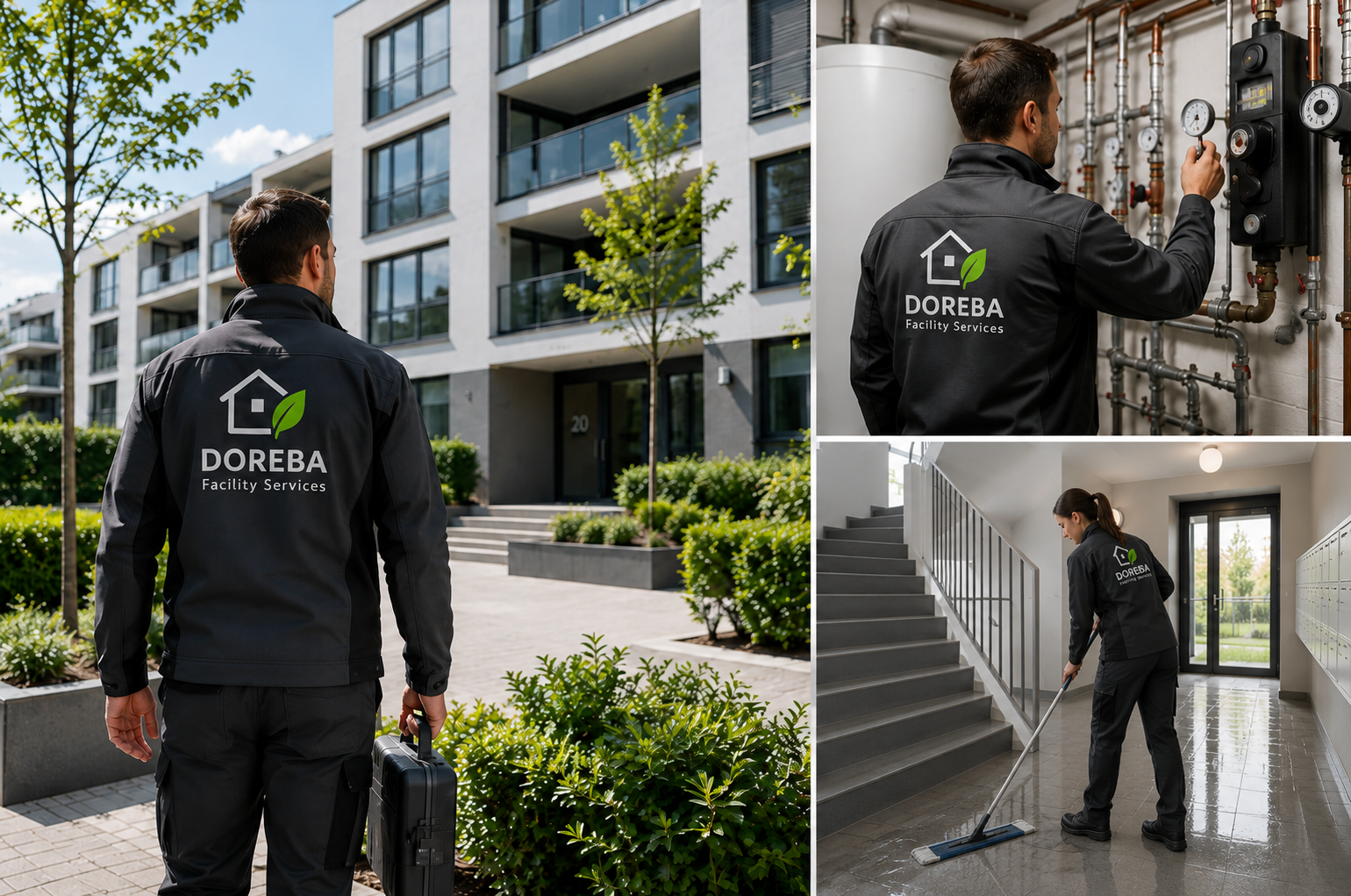 Hauswartung und Liegenschaftsbetreuung durch DOREBA Facility Services in Basel und Baselland