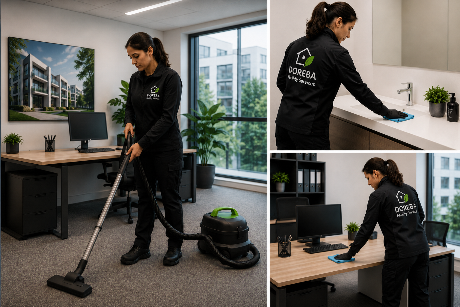 Unterhaltsreinigung für Büros und Geschäftsräume durch DOREBA Facility Services in Basel und Baselland